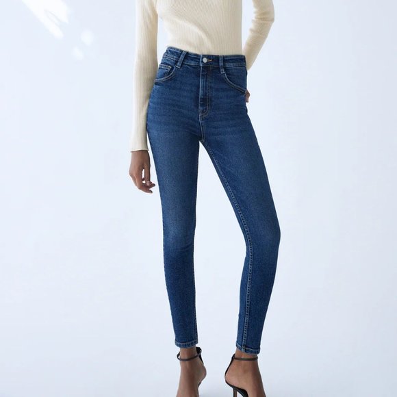 NWT Zara Vintage High Rise Skinny Jeans 27